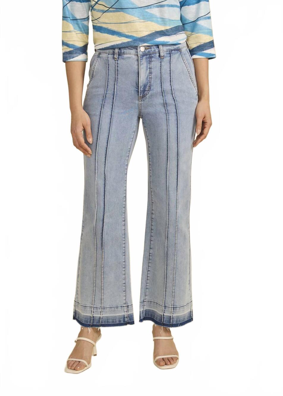 NEW FDJ suzanne wide bootleg jean in lt blue